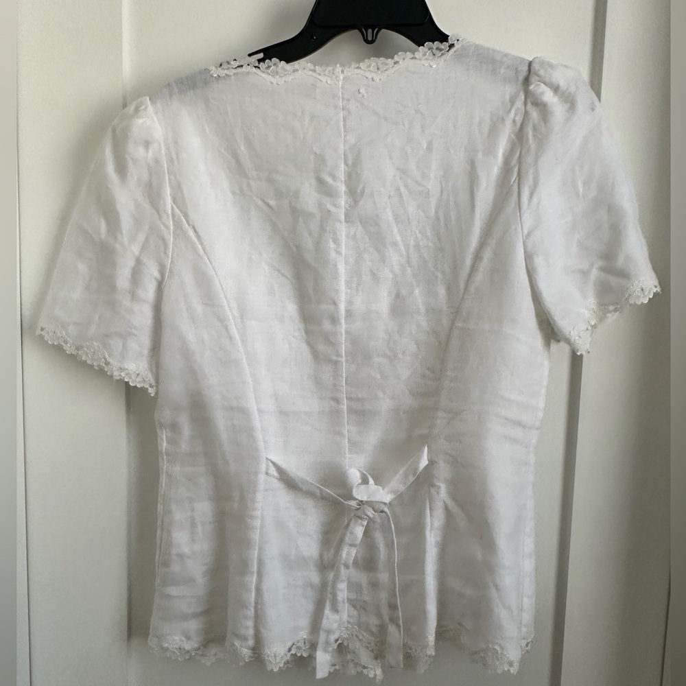 Reformation Annabelle Linen Top, Size 8 - Picture 3 of 7